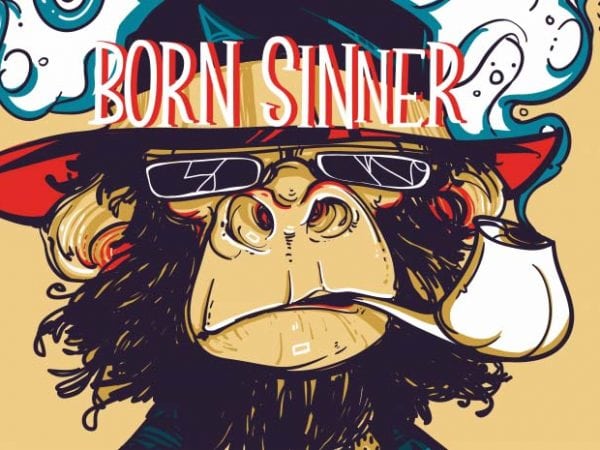 Natural born sinner T shirt vector artwork Natural born sinner T shirt vector artwork