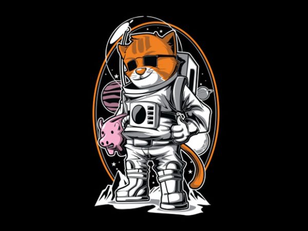 Catronaut - Cat Astronaut T-Shirt Design buy t shirt design Catronaut - Cat Astronaut T-Shirt Design buy t shirt design