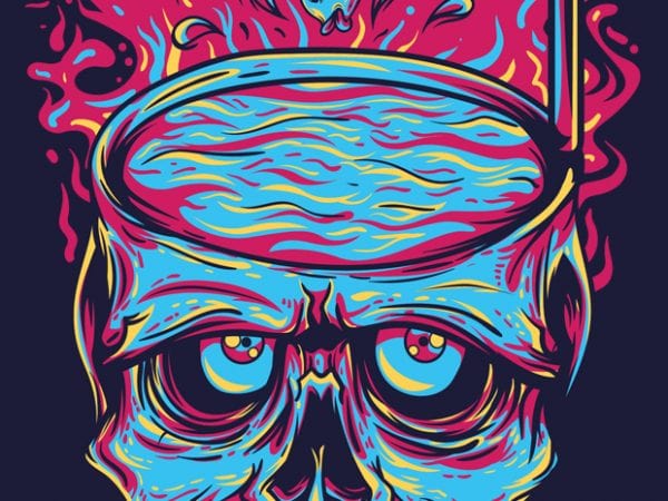 Skull Pool t shirt template vector Skull Pool t shirt template vector